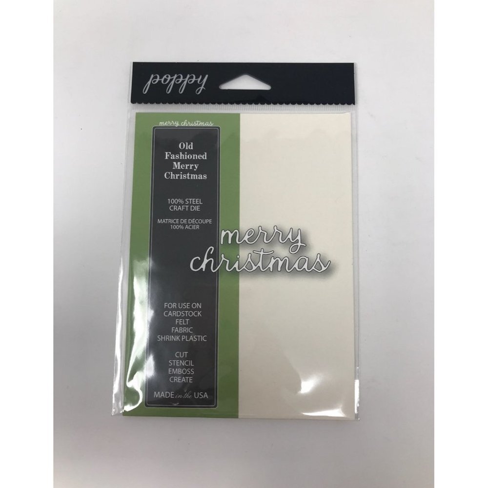 Poppy Stamps merry christmas Craft Die